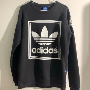 Adidas 3 Stripped Varsity Black Crewneck Size M